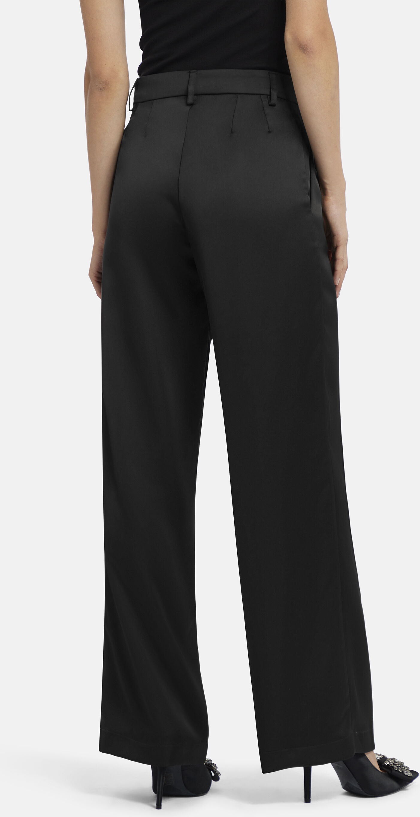 Anzughose NICOWA "Nicowa Hosen NEMIWO", Damen, Gr. 34, schwarz, Business, regular fit, Hosen Anzughose, mit doppelten Bundfalten