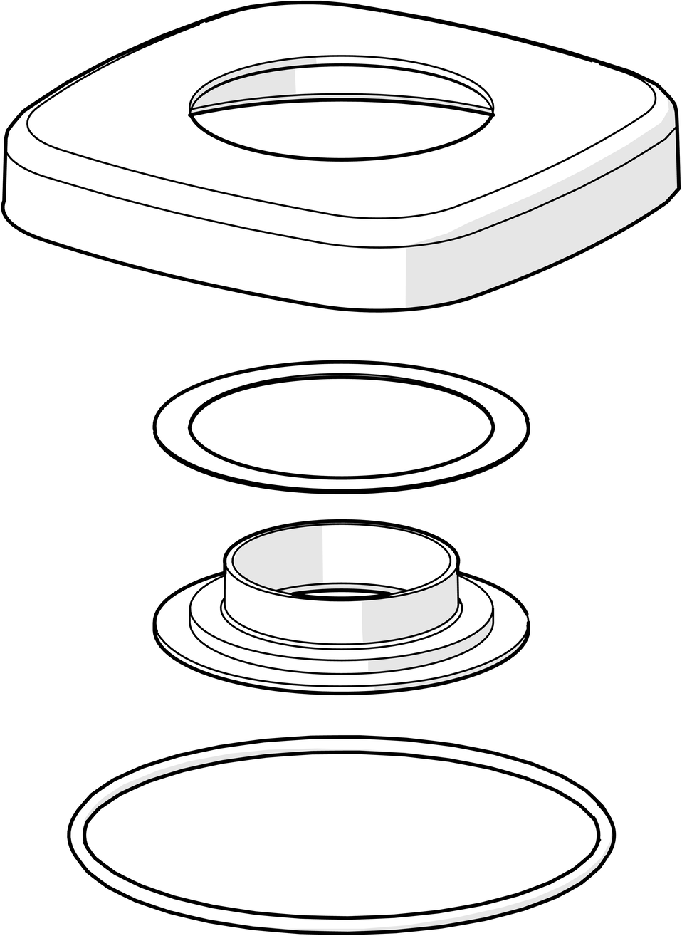 plaque de recouvrement 59914677 75x75 mm, HANSA