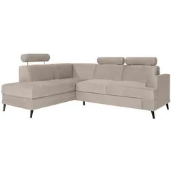 ECKSCHLAFSOFA Kordian links hellbeige