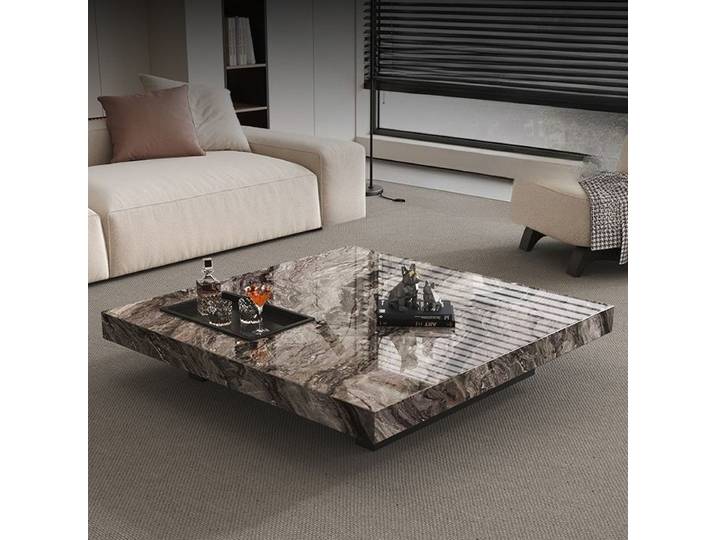 Table basse au Design Unique, cadre italien, ornements simples, Table basse minimaliste de luxe, accessoires pour la maison