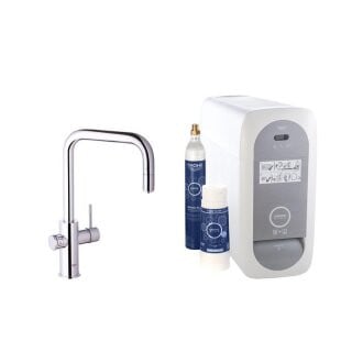 GROHE Blue Home Starter Kit 31543 mengkraat met uittrekbare mousseur en Bluetooth/WIFI-verbinding, chroom