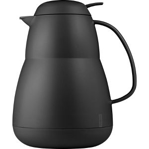 Helios Thermoskanne Zeo 7414-194, Kunststoff, mit Tipverschluss, pale black, 1 Liter