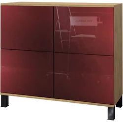 KOMMODE Rova Bordeaux Hochglanz