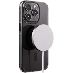 Crong MagSafe Hartschale (Apple iPhone 15 Pro), Smartphone Hülle, Transparent, Schwarz
