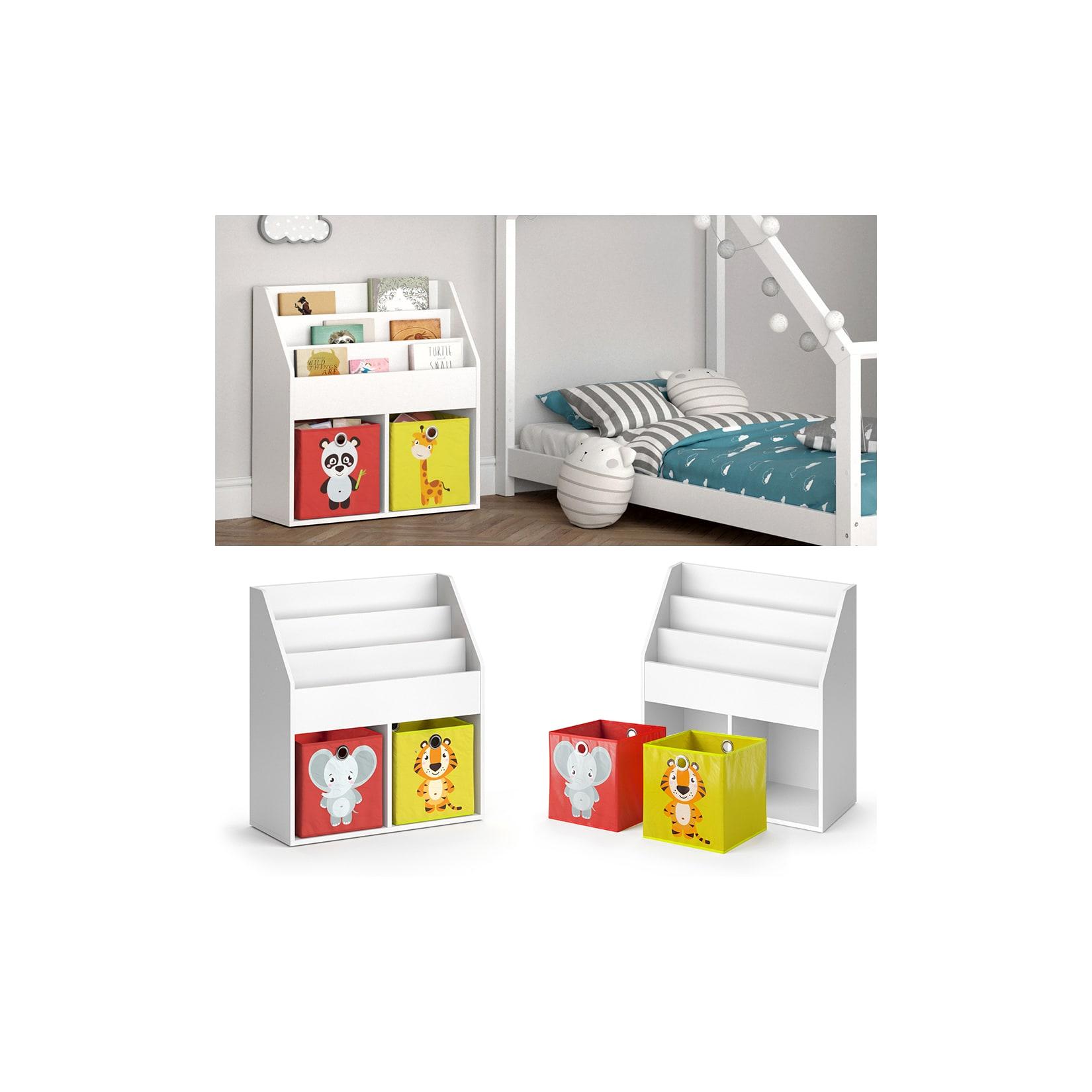 Vicco Kinderregal Bücherregal Aufbewahrungsregal Luigi Spielzeugablage Faltbox