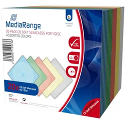 MediaRange BOX37 CD-Hülle Schmales Gehäuse 1 Disks Mehrfarbig