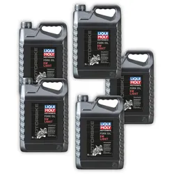 5x Gabelöl LIQUI MOLY 1623 Motorbike Fork Oil 5W light 5 Liter Kanister
