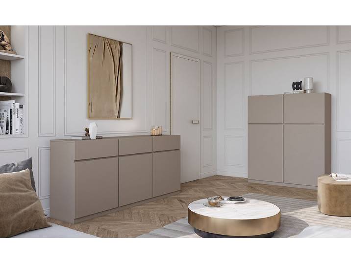 Sideboard 180cm Braun/Beige/Taupe