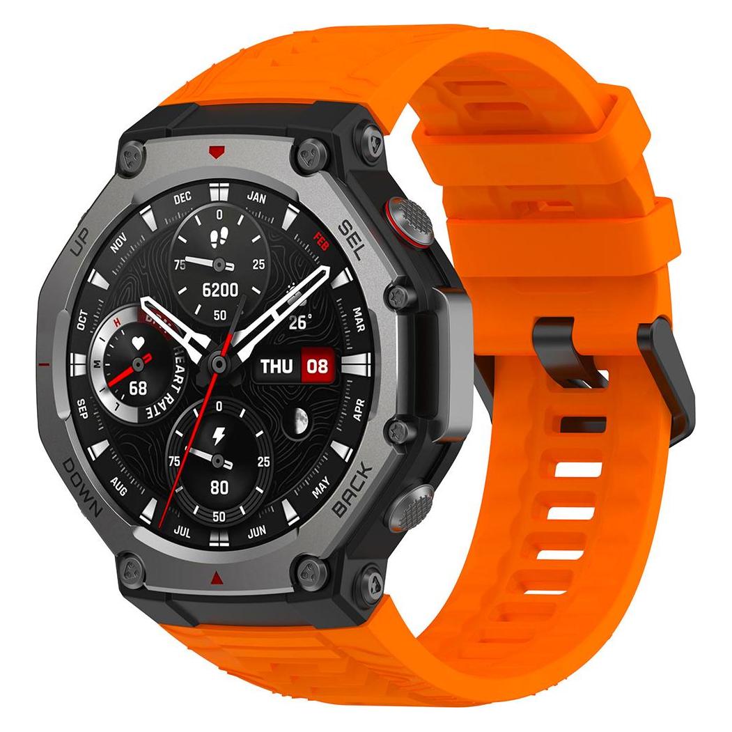 Techsuit - Watchband (W067) - Amazfit T-Rex 3 - Orange (Silicone, TPU) (62883128)
