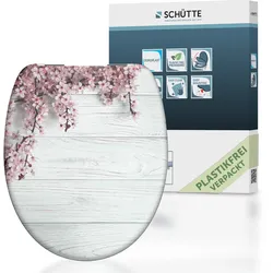 Schütte Duroplast WC-Sitz FLOWER&WOOD, mit Absenkautomatik