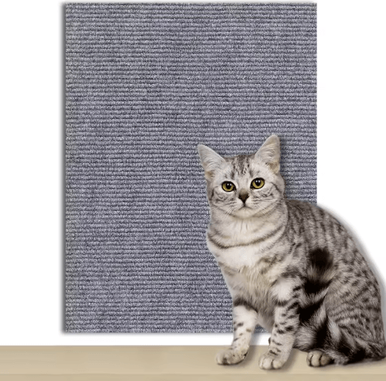 Inspire Picks Self Adhesive Cat Scratching Pad Cat Scratching Pad For Furniture Protection & DIY Scratching Areas light Grey 60x60cm