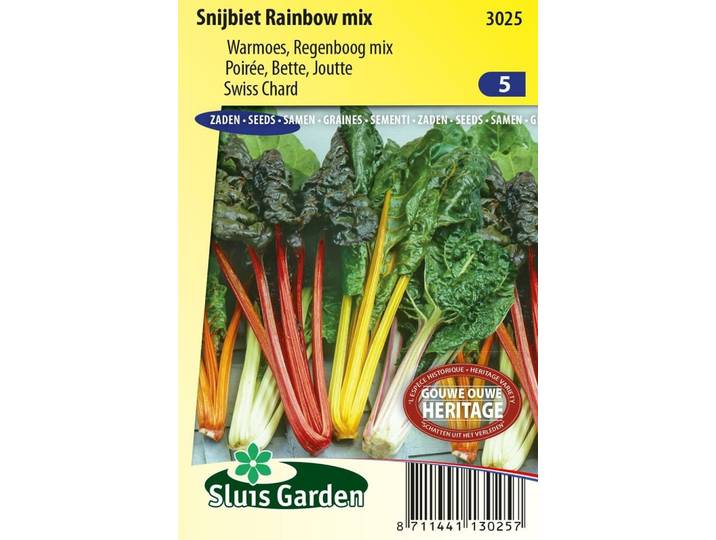 Snijbiet/Snijmoes zaden Rainbow mix