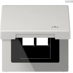 Jung Klappdeckel LAN mit Zentralplatte LS990BFKLLANLG