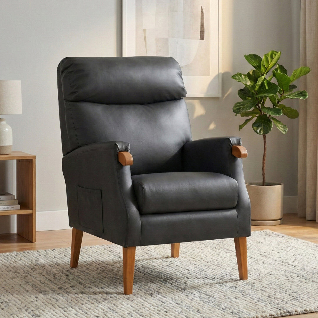 Fjørde & Co Upholstered Side Chair Grey Polyurethane 109cm H X 70cm W X 82cm D