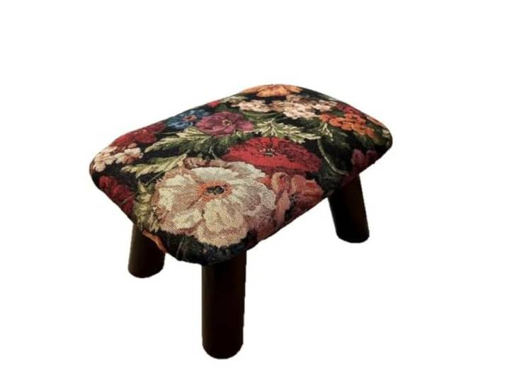 QAUUCP Fußhocker für Wohnzimmer Blumenfußstütze, verdickter Schwammhocker Retro-Möbel, handgefertigt, klein, klassisch, langlebig, Schuhwechselbrett for den Eingangsbereich