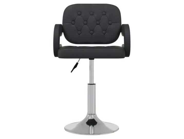 Chaises cuisine(2 pcs) - Noir - Chaises à manger pivotantes 2 pcs noir similicuir 58x50x(73-88) cm F3218