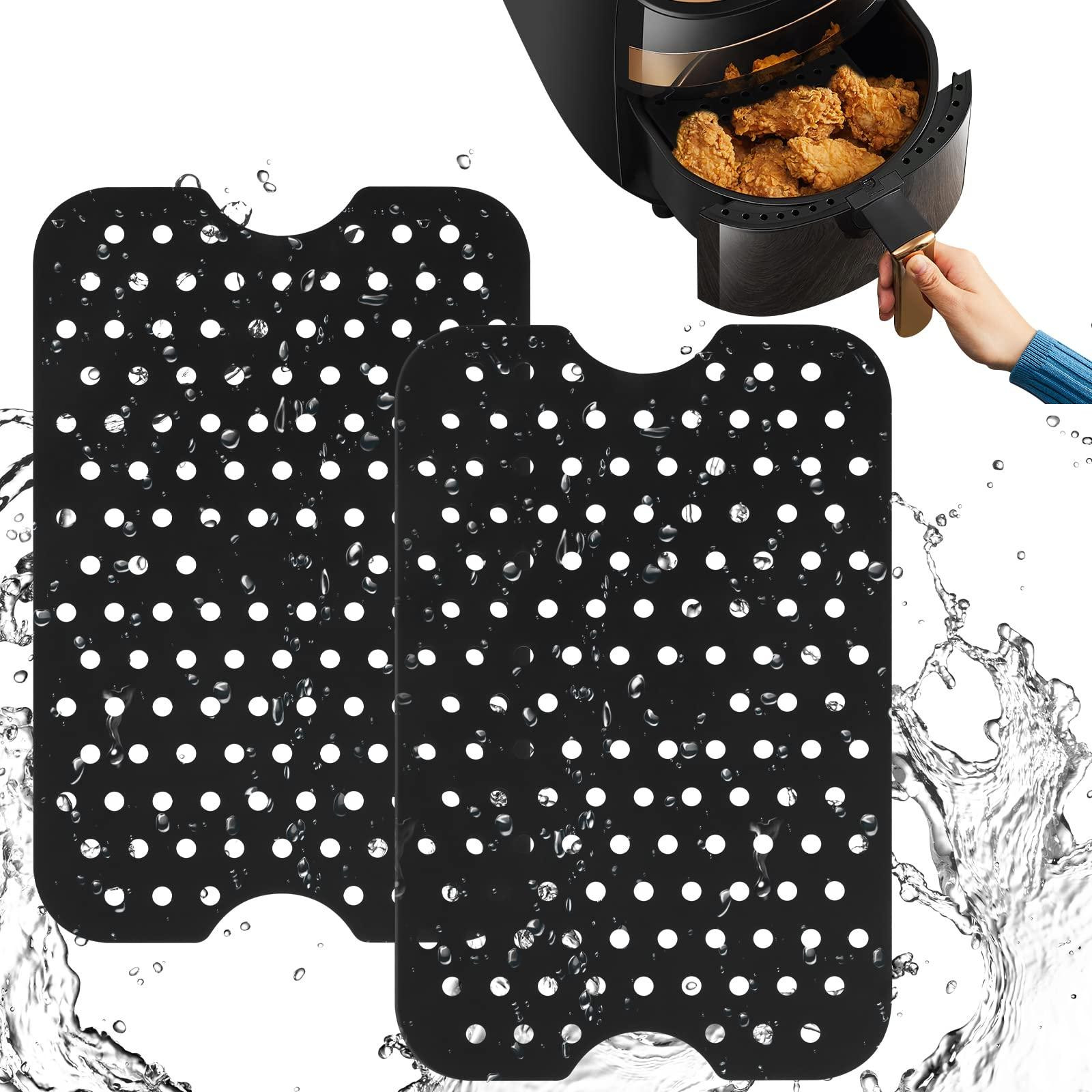 Selius 2 stuks Siliconen Air Fryer Pot, Herbruikbare Non-Stick Air Fryer Mandjes