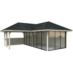Palmako Pavillon Bianca 24,9 m2 Set 223 Slide naturbelassen