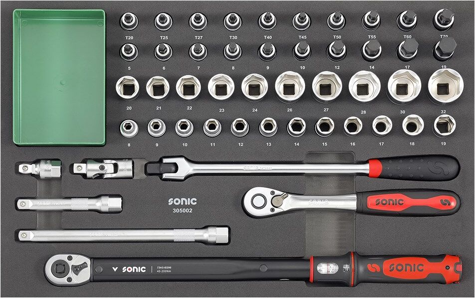 Sonic Equipment Steckschlüsselsatz Kombinationssatz 1/2 Sfs-M 50-Tlg. 305002