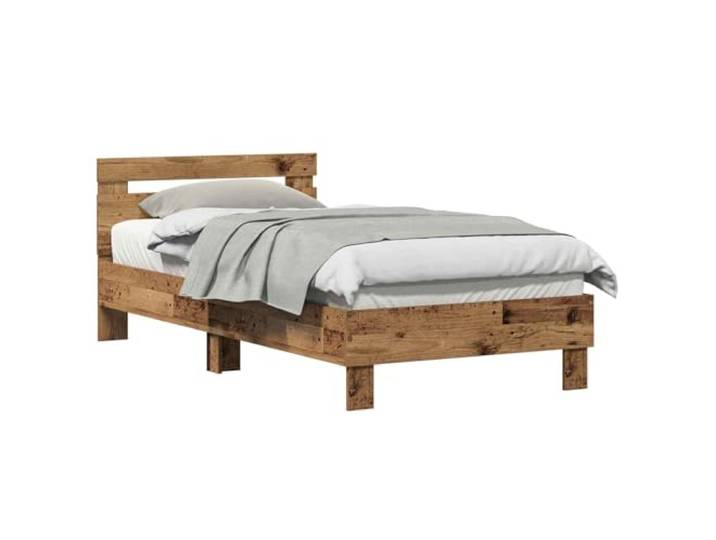 KKgypkn Bettrahmen mit Kopfteil Altholz 193 x 95 x 88 cm Holzwerkstoff