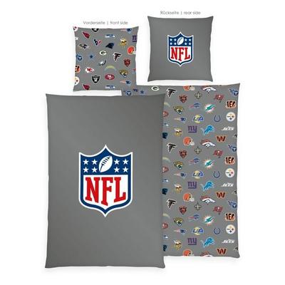Klaus Hering 4441614050 - NFL Bettwäsche, NFL, grau, 80x80+135x200 cm