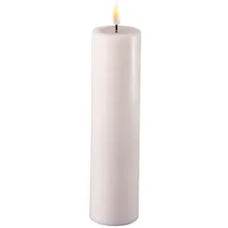 Deluxe Homeart LED Stumpenkerze Real Flame weiß, 20 cm, Ø 5 cm