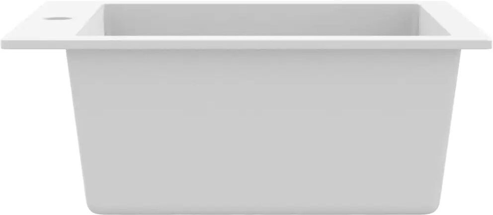 Belfry Kitchen Audra Overmount Kitchen Sink Single Basin Granite White 4,249.99mm L