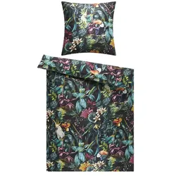 indigo Mako-Satin Bettwäsche  Holiday ¦ mehrfarbig ¦ Maße (cm): B: 135