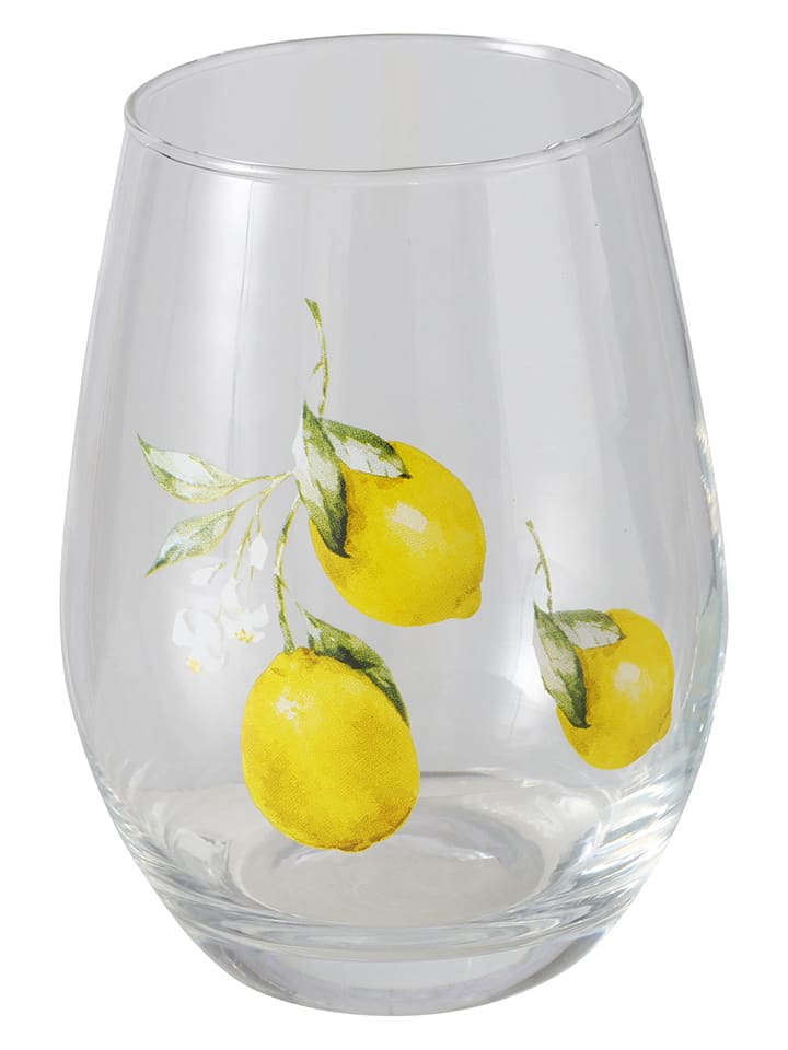 Boltze Trinkglas "Capri" in Gelb - (H)13 cm - onesize