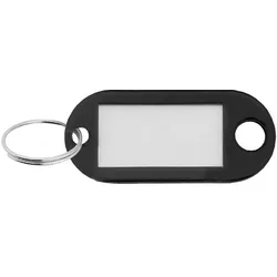 CombiCraft Schlüsseletikett 48x22mm Schwarz- 100 Stück