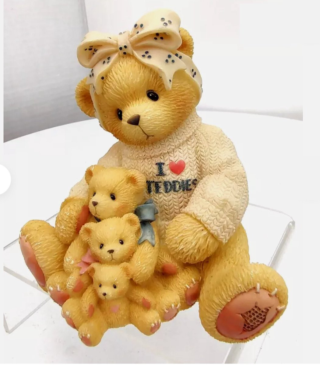 Cherished Teddies Knuffel met tekst: If a mum's love comes in all sizes yours has the biggest of heart