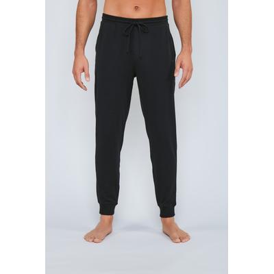 Jogger Pants JOOP "Comfort", Herren, Gr. S, N-Gr, schwarz, Obermaterial: 95% Baumwolle, 4% Elasthan, 1% sonstige Fasern, unifarben, Basic lang, Hosen, Tunnelzug, Bindeband, Eingriff-Taschen, Jersey-Qualität