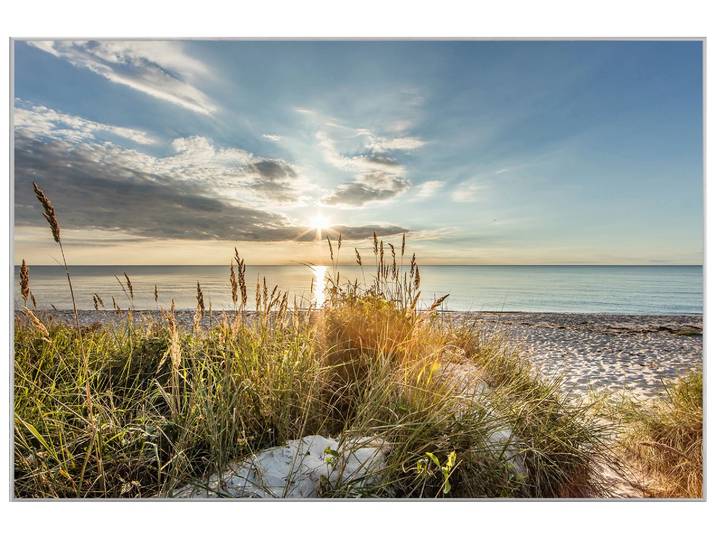 Bild mit Rahmen Sonnenuntergang am Meer image LAND