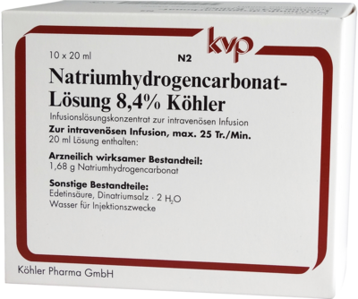 Köhler Pharma GmbH NATRIUMHYDROGENCARBONAT-Lösung 8,4% Köhler 10X20 ml 02699926