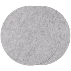 Filz-Tischset, grau, 40 cm Ø, 2 Stück