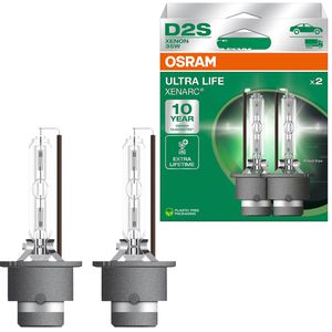 OSRAM Auto-Lampe Xenarc Ultra Life, 4300 Kelvin, D2S, 85 V / 35 Watt, Scheinwerferlampe, Xenon, 2 Stück