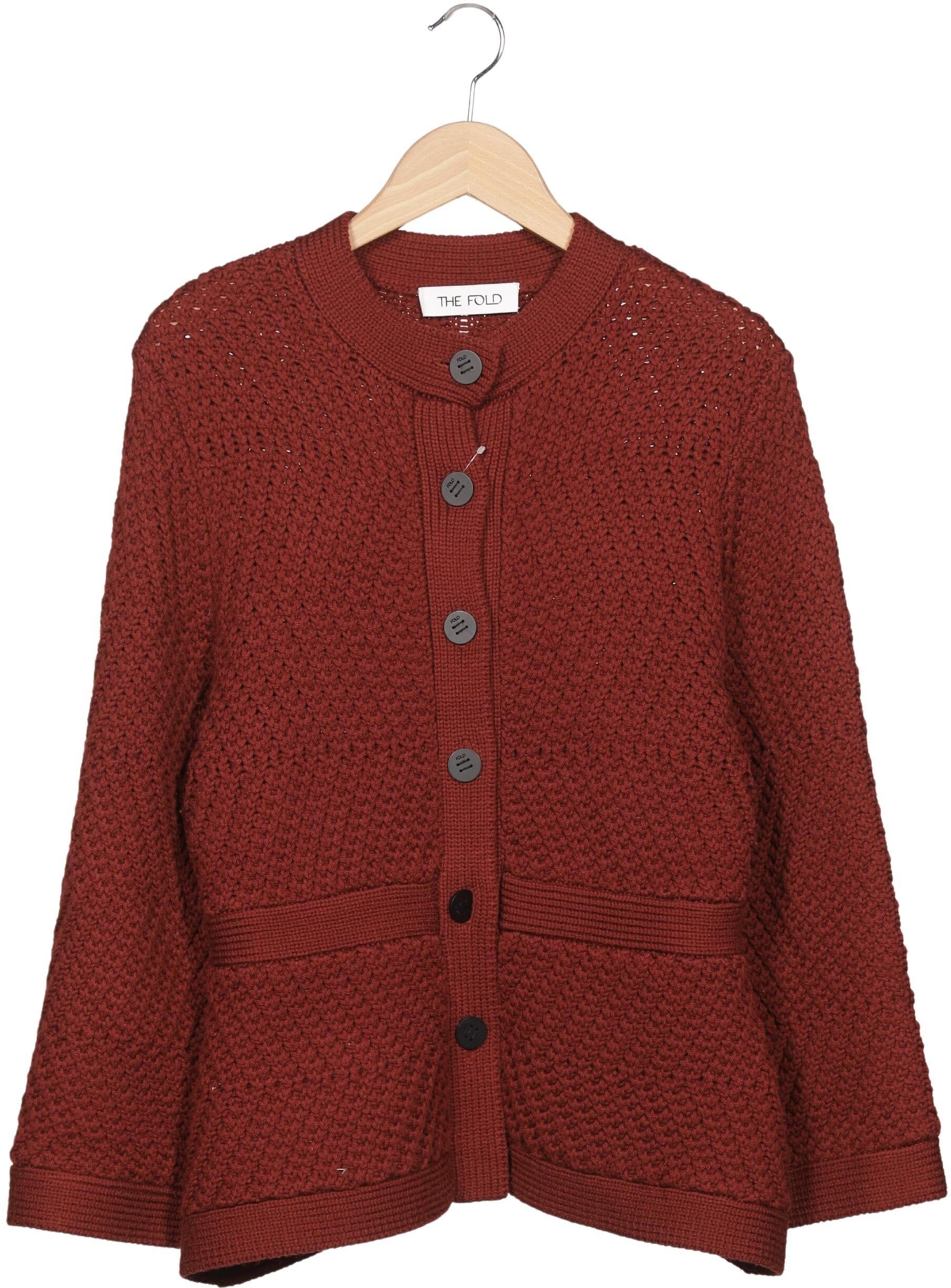 The Fold London Damen Strickjacke, Braun, Gr. L, Merino - Second Hand