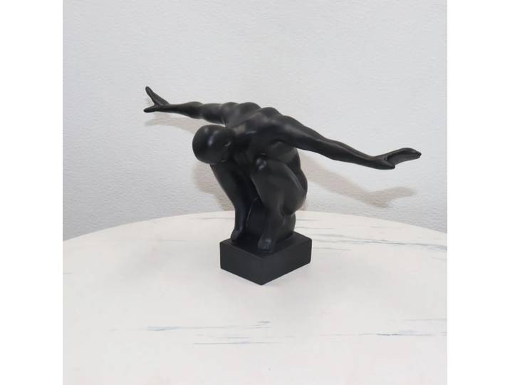 Ornements artisanat abstrait Statue moderne décor à la maison minimalisme sportif Figure Sculpture décoration de bureau
