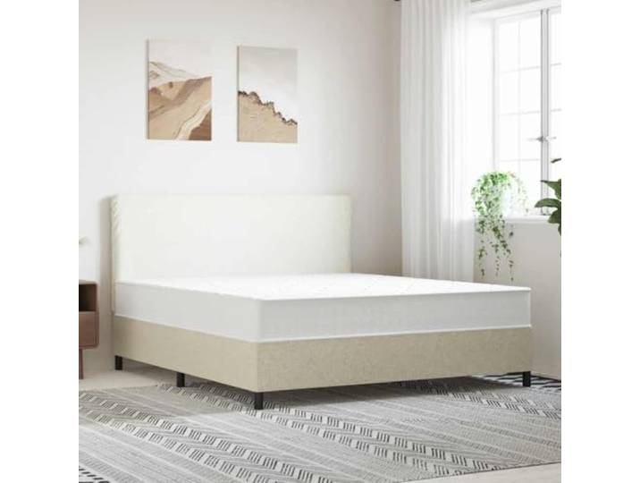 MNCVXAXG Taschenfederkernmatratze 180 x 200 cm Mittelhart, 7 Stützzonen, waschbarer Bezug, Weiß und Schwarz