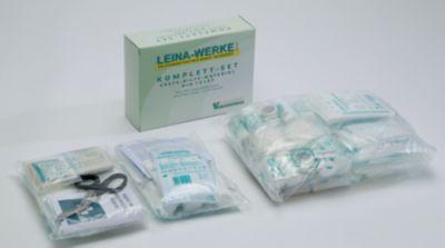 Leina-Werke Erste-Hilfe-Füllung 13157, 85 Teile, Ausgabe 2021-11, kompakte Folientasche, hygienisch verpackt, Verfalldatum-Etikett