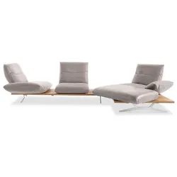 KOINOR Ecksofa Marilyn Leder Grau Asphalt