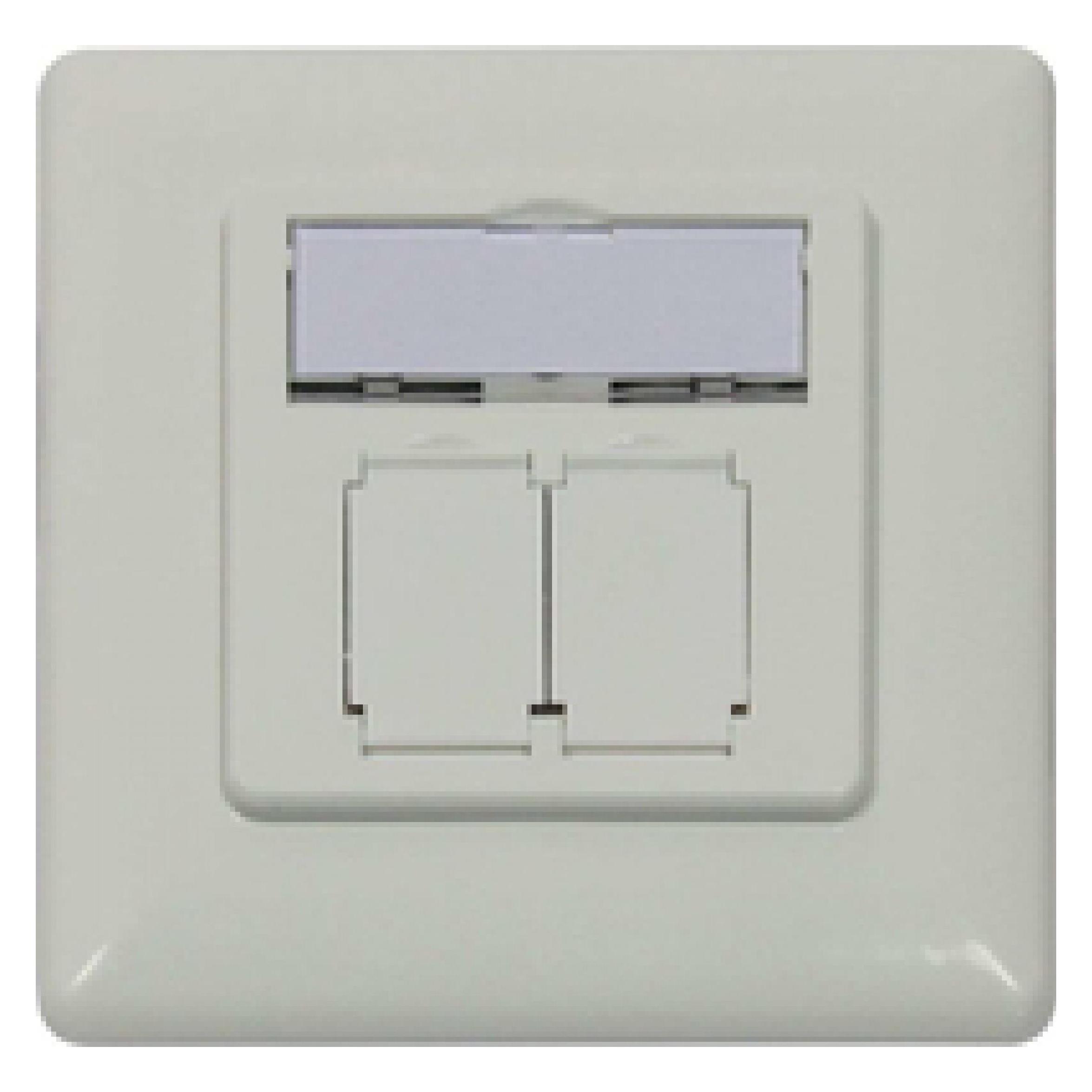 Synergy 21 Keystone Modulträger UP Dosen für 2xTP-Modul Reinweiss designfähig (S216359)