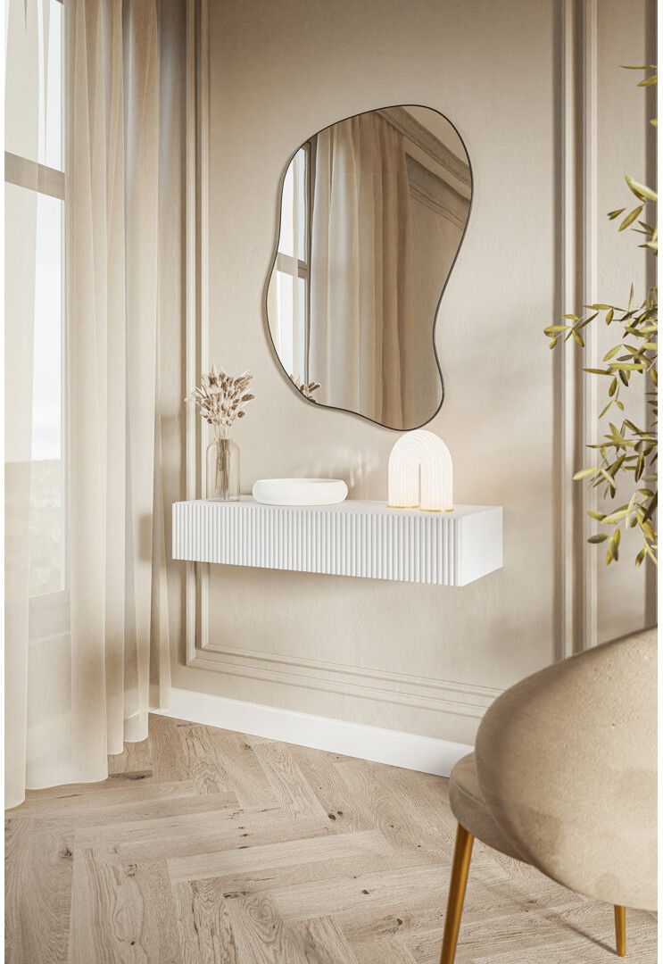 Latitude Run Veldio 90 cm W Console Table White