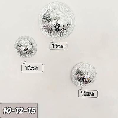 Uplift Picks Disco Ball Wall Decor Mirrored Wall Art Metallic Party Wall Decoration set A