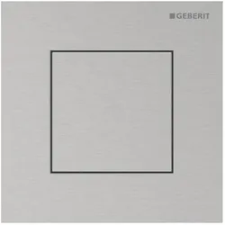 Geberit Typ 40 Urinal-Steuerung 116217FW1 pneumatisch, Square, gebürstet, easy-to-clean-beschichtet