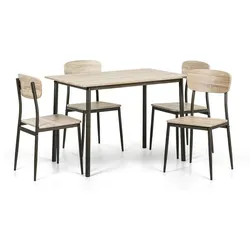 QUATRO Essgruppe, Tisch 1100 x 700 mm + 4 Stühle