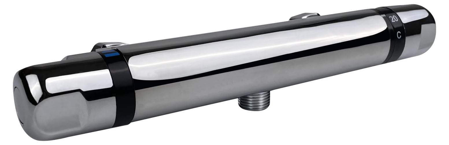 Selius Thermostaatarmatuur Douchekraan met Safety Stop, Chroom