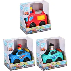 Eddy Toys Rückzieh-Fahrzeug 3-fach sortiert