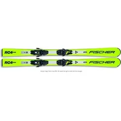 FISCHER Kinder Racing Ski RC4 PRO JRS + FS 7 CA JRS, Größe 120 in Schwarz Schwarz