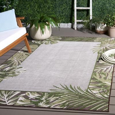 SAFAVIEH Cabana Tulsa Indoor/ Outdoor Tropical Border Rug